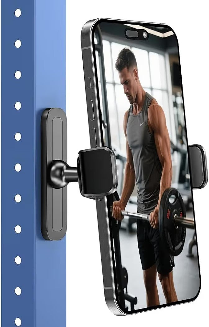 REWOP Multipurpose Magnetic Mobile Phone Holder for Gym, Office, Kitchen for Influencers Accessories Compatible with All Smartphones (Clamp)